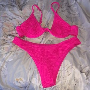 Hot pink bikini